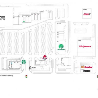 Villa Monaco plan - map of store locations