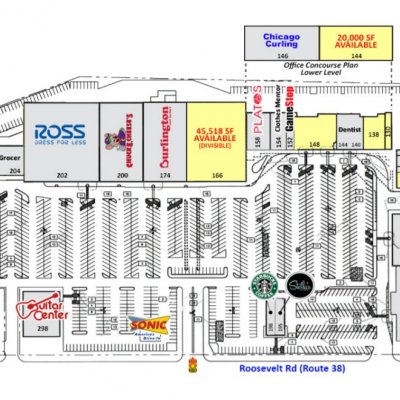 Villa Oaks Shopping Center plan - map of store locations