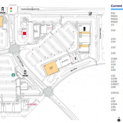 Village at Newtown plan - map of store locations