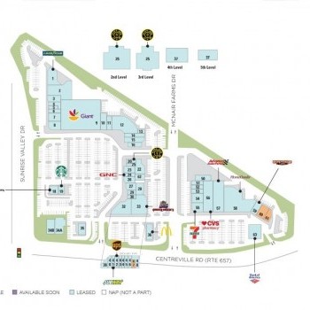 Village Center at Dulles plan - map of store locations