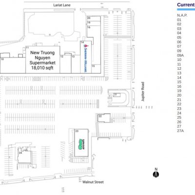 Village Plaza plan - map of store locations