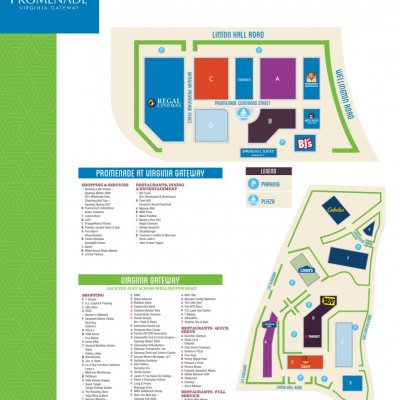 Virginia Gateway plan - map of store locations