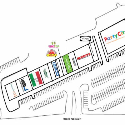 Volvo Parkway Shopping Center plan - map of store locations