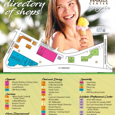 Waikele Center plan - map of store locations