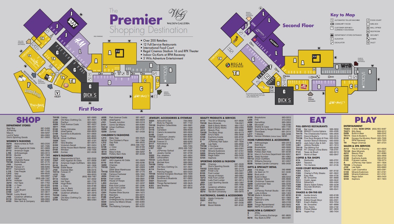 Galleria Mall Map