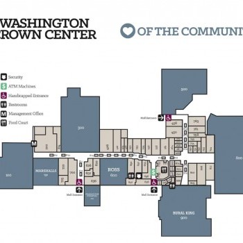 Washington Crown Center plan - map of store locations