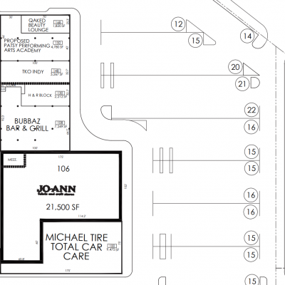 Washington Plaza plan - map of store locations