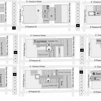Water Tower Place plan - map of store locations