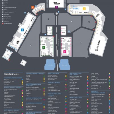 Waterford Lakes Town Center plan - map of store locations