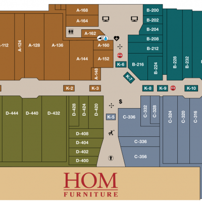 Wausau Center plan - map of store locations