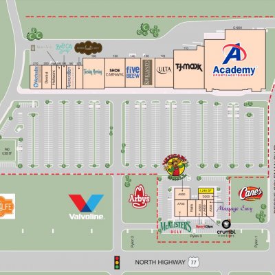 Waxahachie Marketplace plan - map of store locations