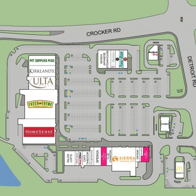 West Bay Plaza plan - map of store locations