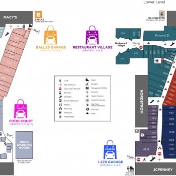 West County Center plan - map of store locations