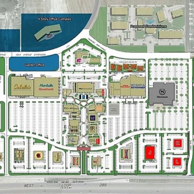 West End Center plan - map of store locations