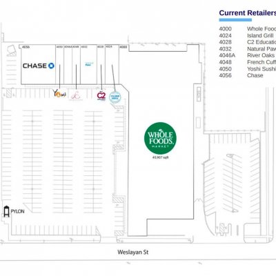 West U Marketplace plan - map of store locations