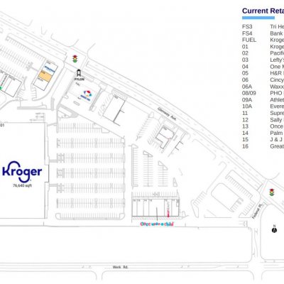Western Village plan - map of store locations