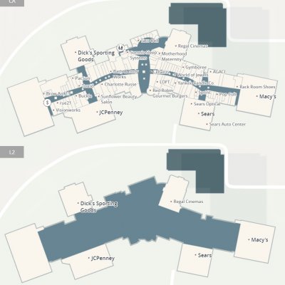 Citrus Park Town Center plan - map of store locations