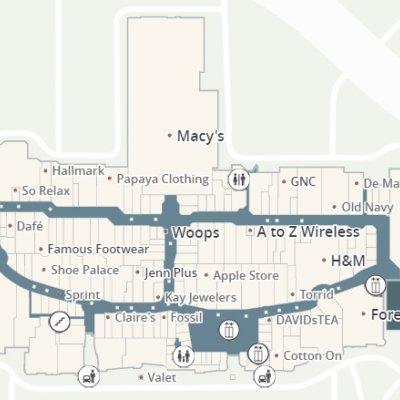 Westfield Oakridge plan - map of store locations