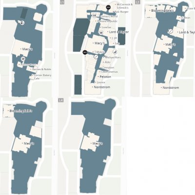 Westfield Old Orchard plan - map of store locations