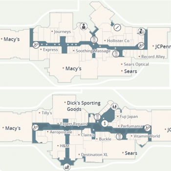 Westfield Palm Desert plan - map of store locations