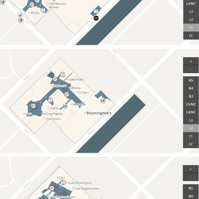 Westfield San Francisco Centre plan - map of store locations