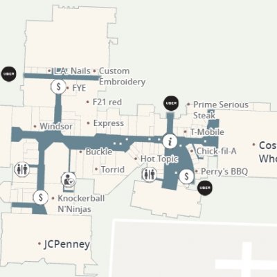 Sarasota Square Mall plan - map of store locations