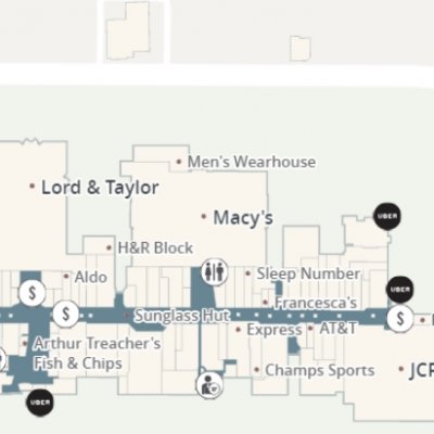 Westfield South Shore plan - map of store locations