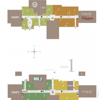 Sunrise Mall NY plan - map of store locations