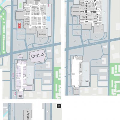 Westfield Topanga & The Village plan - map of store locations