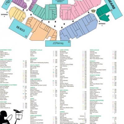 Westgate Mall Amarillo plan - map of store locations