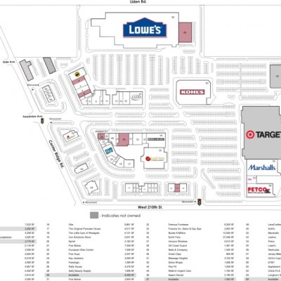 Westgate Shopping Mall Ohio plan - map of store locations