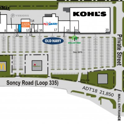 Westgate Plaza plan - map of store locations