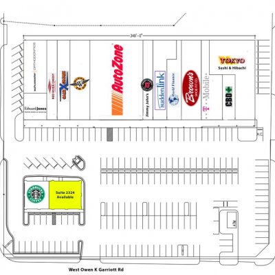 Westgate Plaza plan - map of store locations