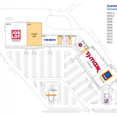 Westgate Plaza plan - map of store locations