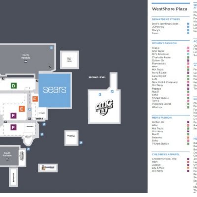 WestShore Plaza (120 stores) - outlet shopping in Tampa, Florida FL 