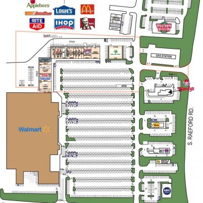 Westside Village plan - map of store locations