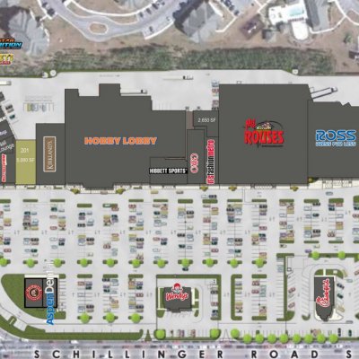 Westwood Plaza plan - map of store locations
