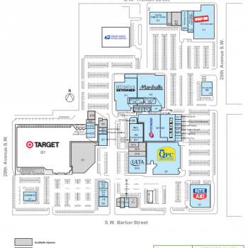 Westwood Village plan - map of store locations