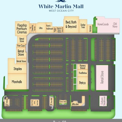 White Marlin Mall plan - map of store locations
