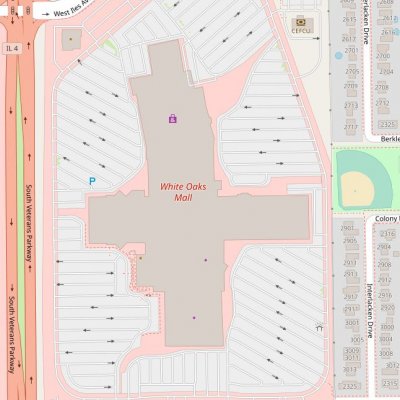 White Oaks Mall plan - map of store locations