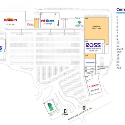 Whitehall Square plan - map of store locations