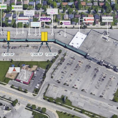 Whitnall Square plan - map of store locations