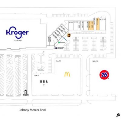 Wilmington Island Shopping Center plan - map of store locations