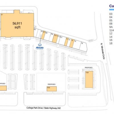 Windvale Center plan - map of store locations