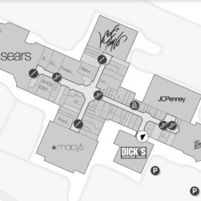 Woodbridge Center plan - map of store locations