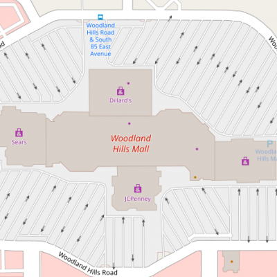 Woodland Hills Mall plan - map of store locations