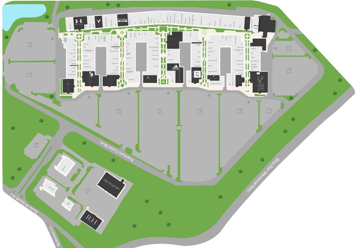 Wrentham Village Map