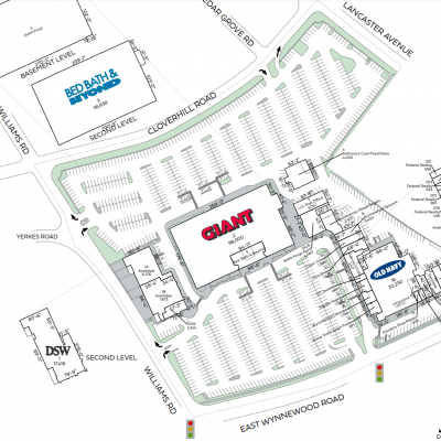 Wynnewood Shopping Center plan - map of store locations