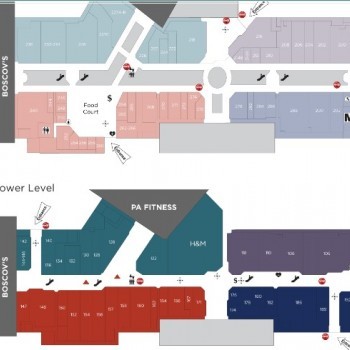 York Galleria plan - map of store locations