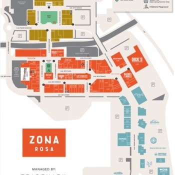 Zona Rosa plan - map of store locations